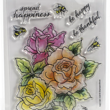 Stampendous Perfectly Clear Stamps - Roses Be Happy