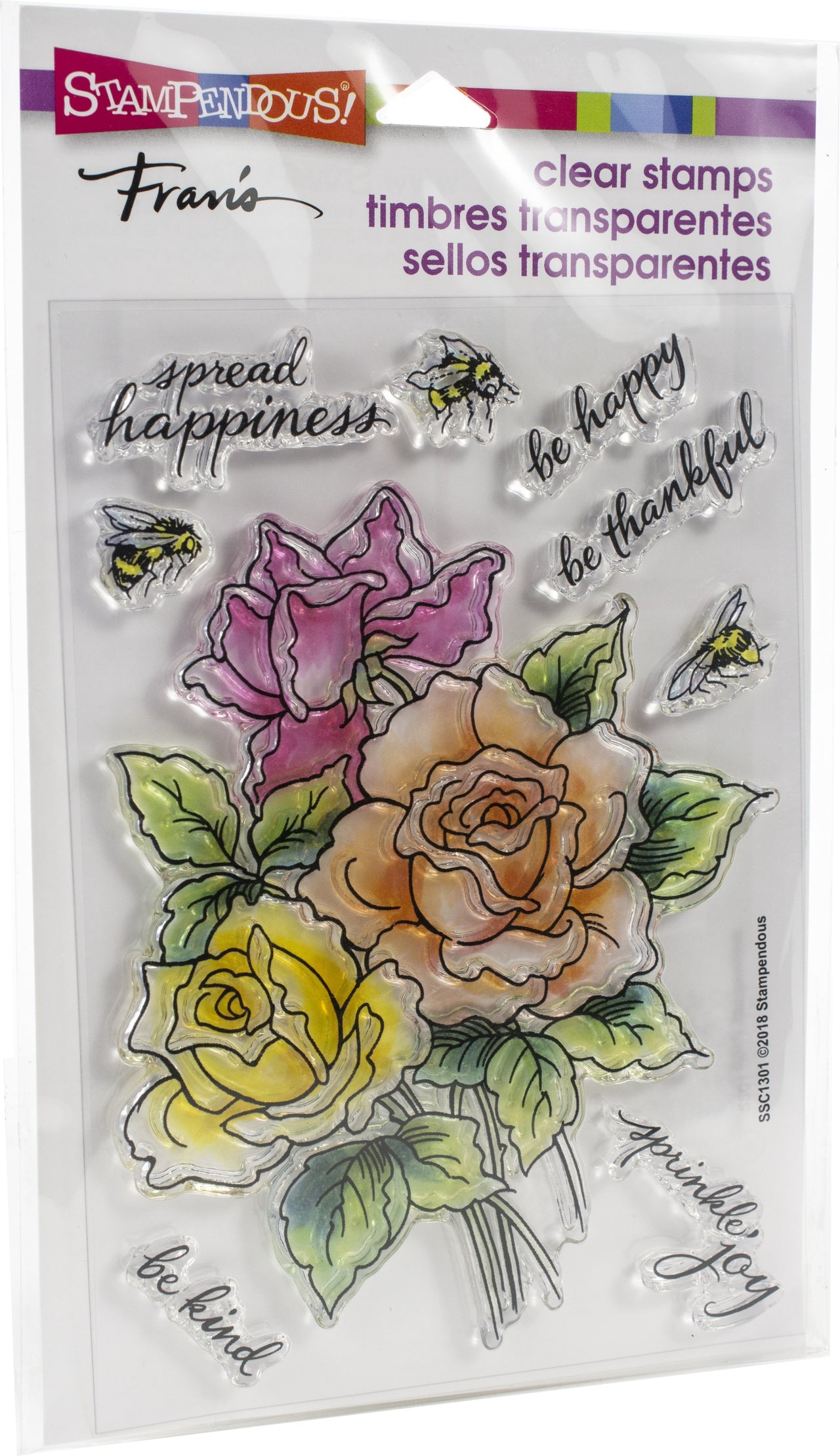 Stampendous Perfectly Clear Stamps - Roses Be Happy