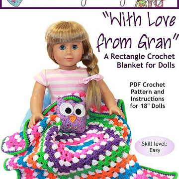 With Love from Gran Doll Blanket