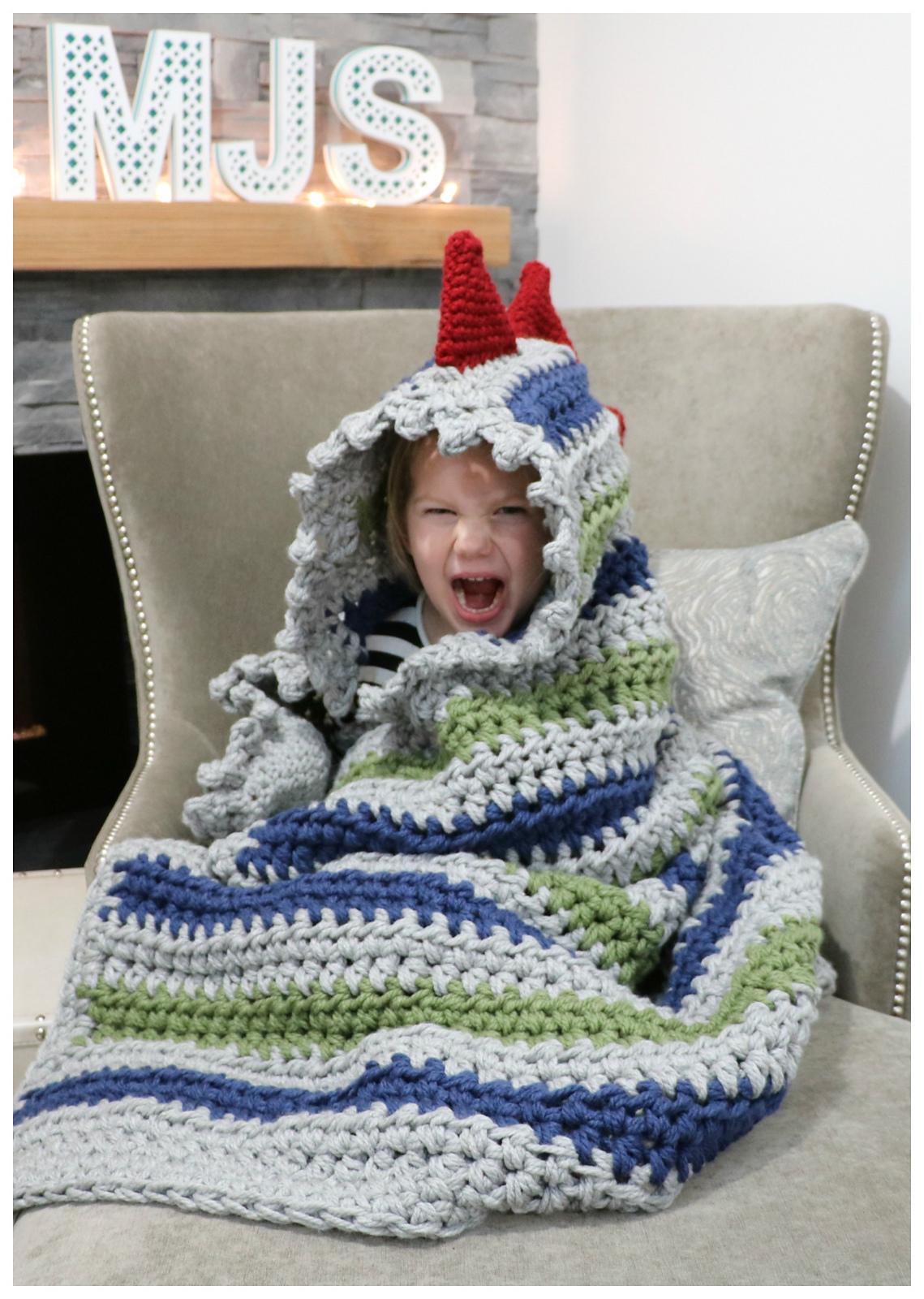 Bulky & Quick Dino Blanket