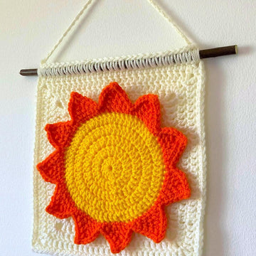 Sun wall hanging by HueLaVive