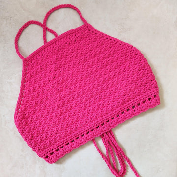 Crochet Halter Top Pattern Lace Up Crop Top PDF Festival Crochet Top Pattern – Easy Beginner Summer Top DIY Boho Crochet Top