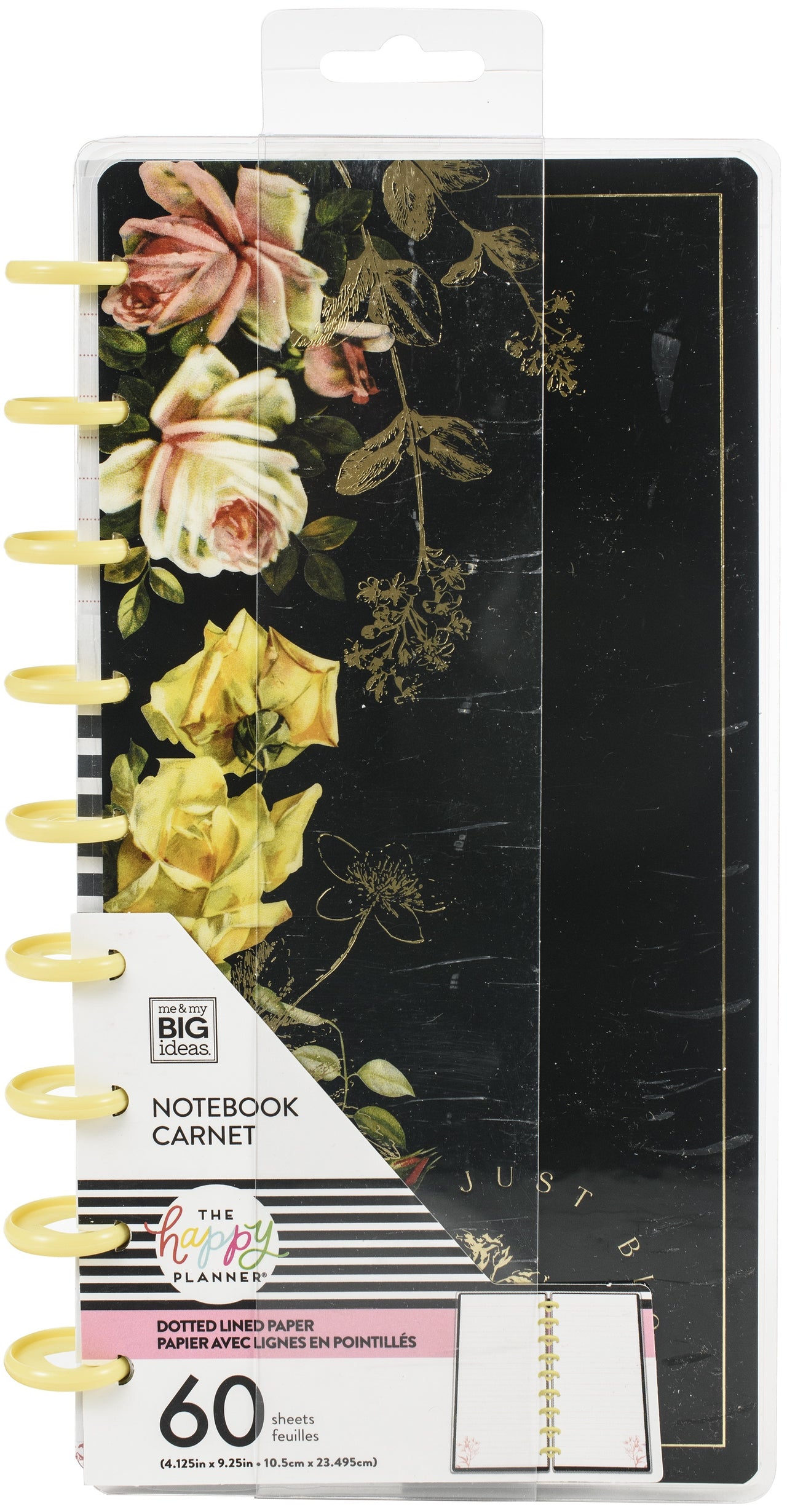 Happy Planner Half Sheet Notebook 8"X5.62" 60/Pkg - Florals