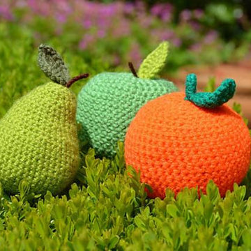 Fruit Crochet Pattern, Fruit Amigurumi: Apple Crochet Pattern, Pear Crochet Pattern, Orange Crochet Pattern