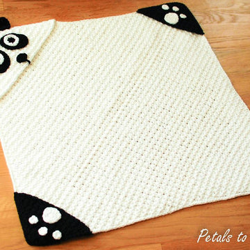 Panda Hooded Baby Towel with Attached Mitts (also makes a great blanket)