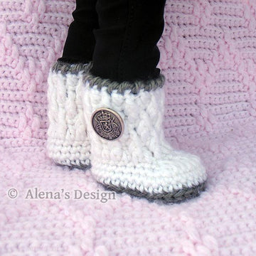 Silver Button Boots for 18” Doll