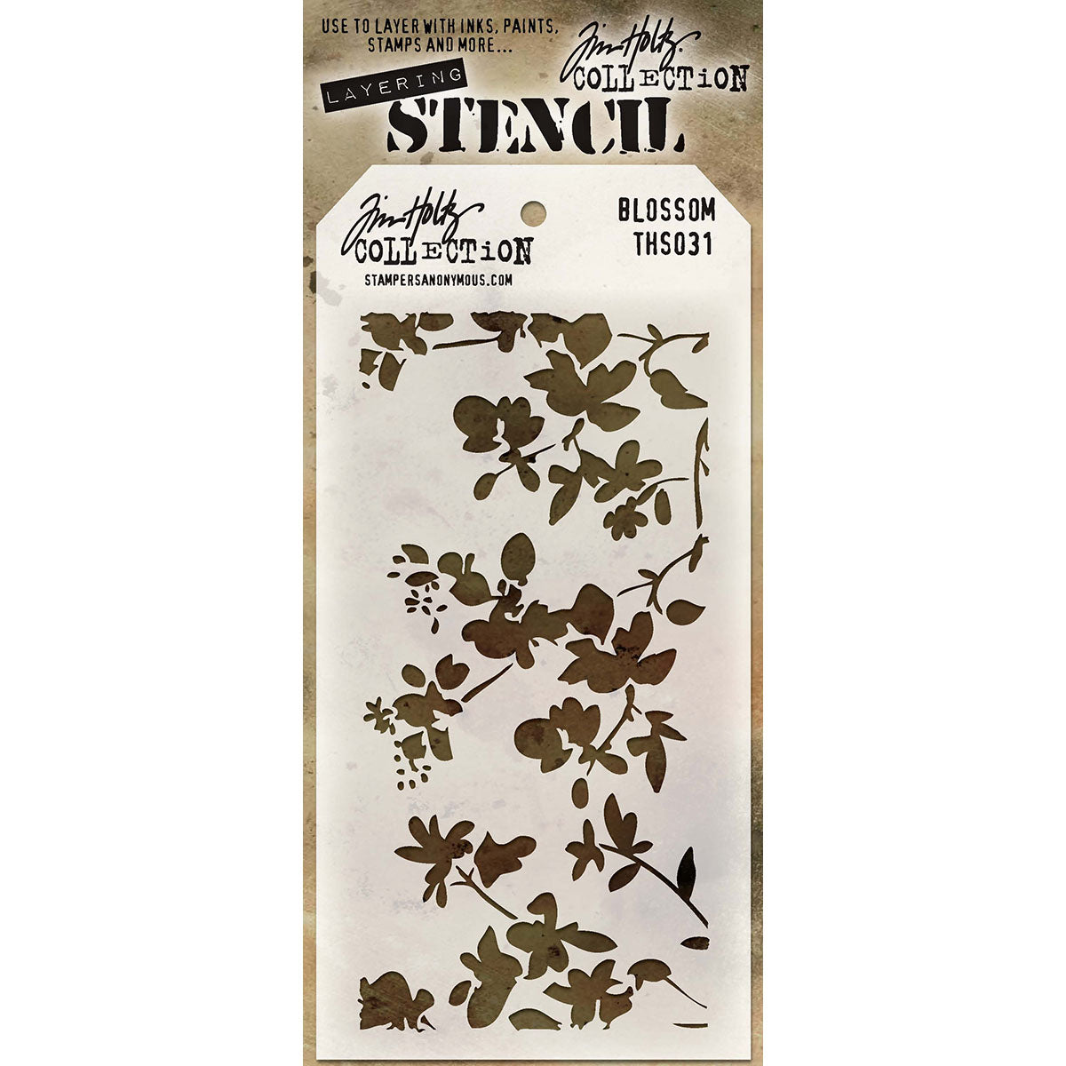 Stampers Anonymous Tim Holtz Layered Stencil 4.125"X8.5" - Blossom