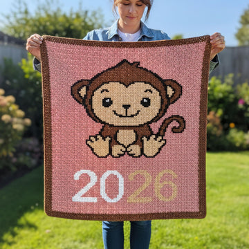 Monkey 2026 Baby Blanket Single Crochet Pattern