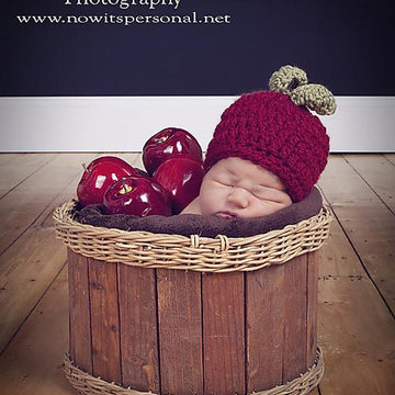 Baby Apple Beanie Hat Crochet Pattern 188