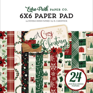 Echo Park Paper Echo Park Double-Sided Paper Pad 6"X6" 24/Pkg - A Cozy Christmas, 12 Designs/2 Each