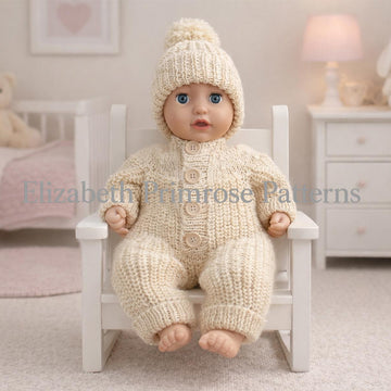Cloudberry Dolls Bodysuit & Hat Knitting Pattern P157 | Elizabeth Primrose Patterns