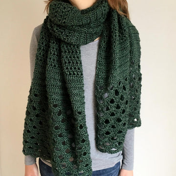 Crochet Wrap Pattern: Grand In Green Wrap