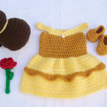Princess Belle Hat and Dress Outfit