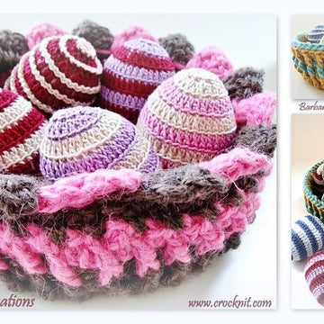 Crochet Baskets JUTE 2 Easter Bowls