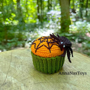 Halloween cupcake with spider