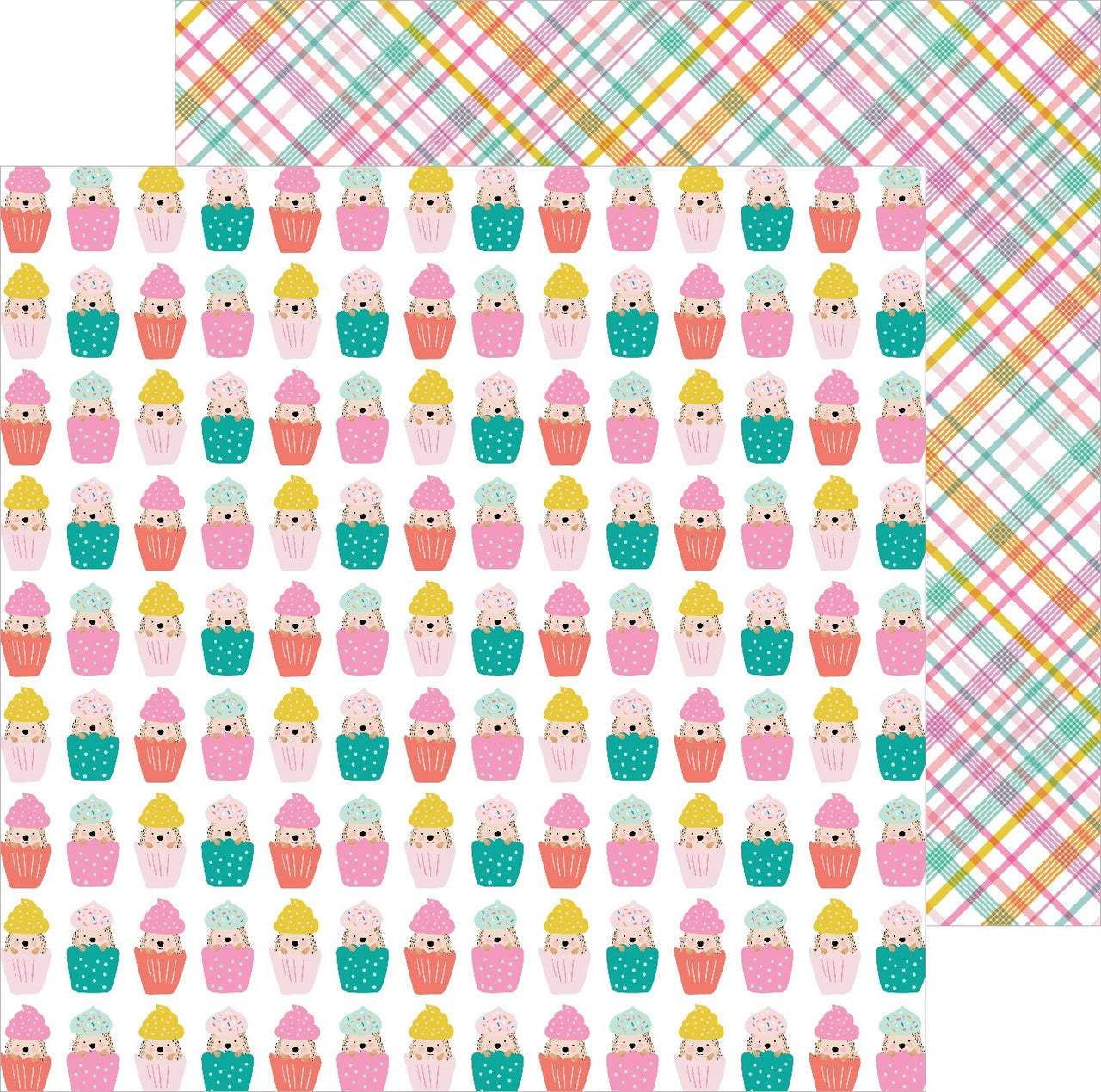 American Crafts Jen Hadfield Hey, Hello Double-Sided Cardstock 12"X12" 25/Pkg - Cupcake Surprise