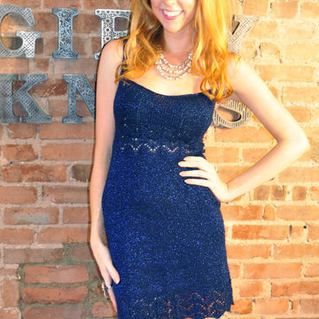 Putting on the Glitz Lace Hem Evening Dress