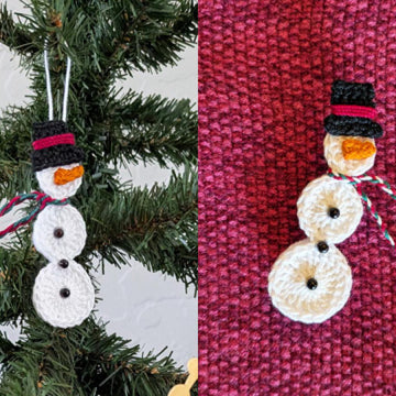 Snowman Pin or Ornament