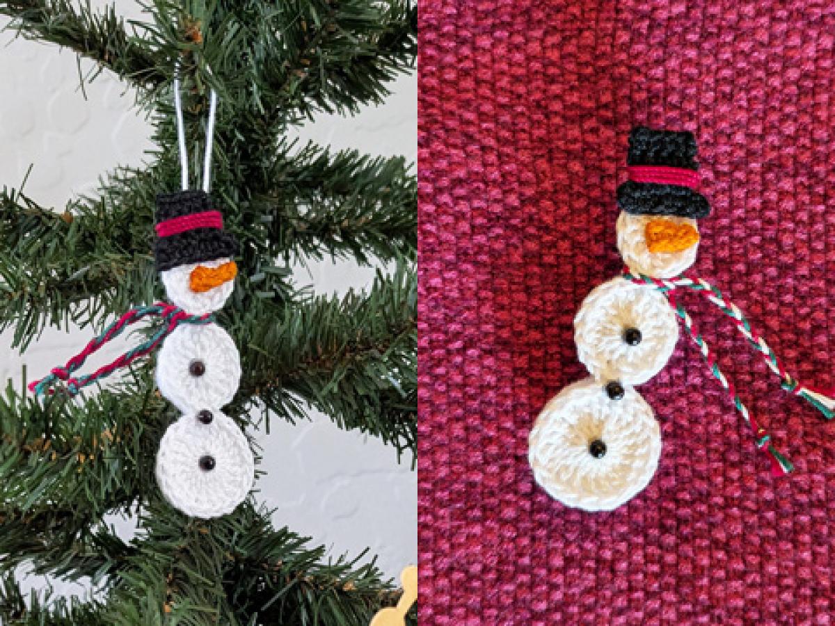 Snowman Pin or Ornament
