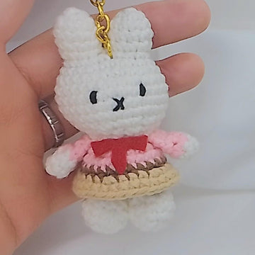 Mini Miffy Bunny & Boris Bear Keychain Crochet Pattern Bundle| Amigurumi Animal Set| Beginner Friendly PDF
