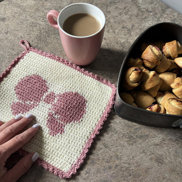 Blush Bow Potholder