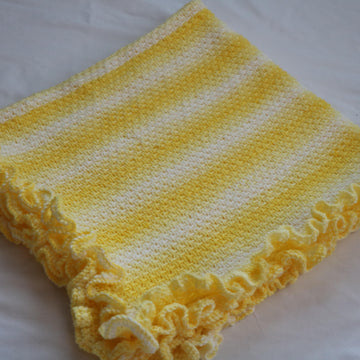Ray of Sunshine Baby Blanket with Ruffle.