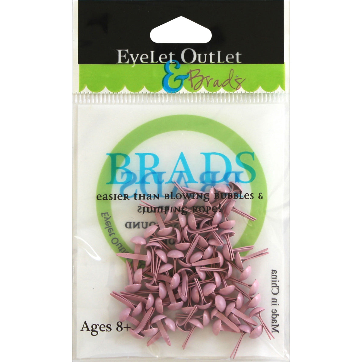 Eyelet Outlet Round Brads 4mm 70/Pkg - Pastel Pink