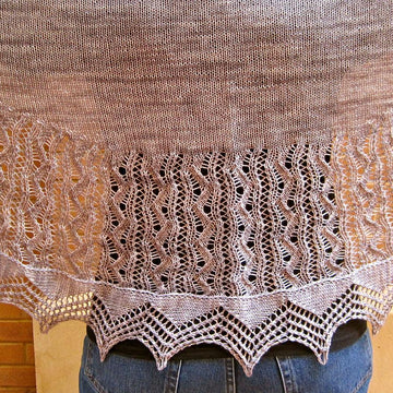 The Silver Spring Long Wingspan Lace Shawl
