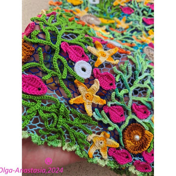 Crochet lace tunic for girls for the sea