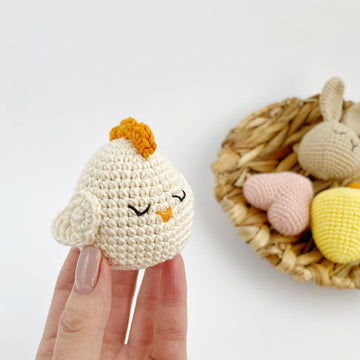 Crochet pattern Easter decorations Amigurumi Easter egg pattern Bunny Chicken Carrot Heart