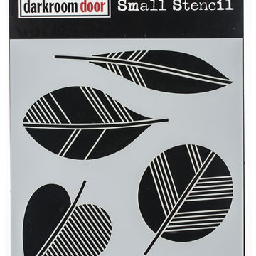 Darkroom Door Stencil 4.5"X6" - Carved Leaves