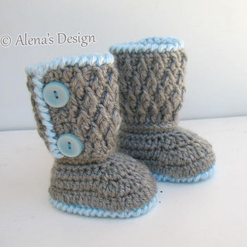 Buttoned Baby Booties