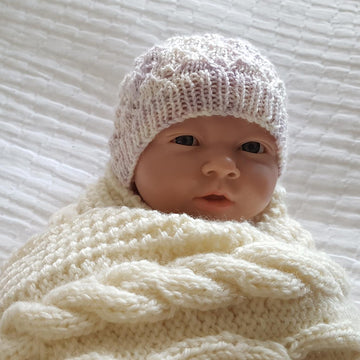 Candy - prem 4ply lace beanie