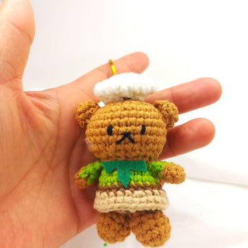 Mini Boris Bear Keychain Crochet Pattern| Amigurumi Bear| Beginner Crochet PDF| Cute Animal Keychain