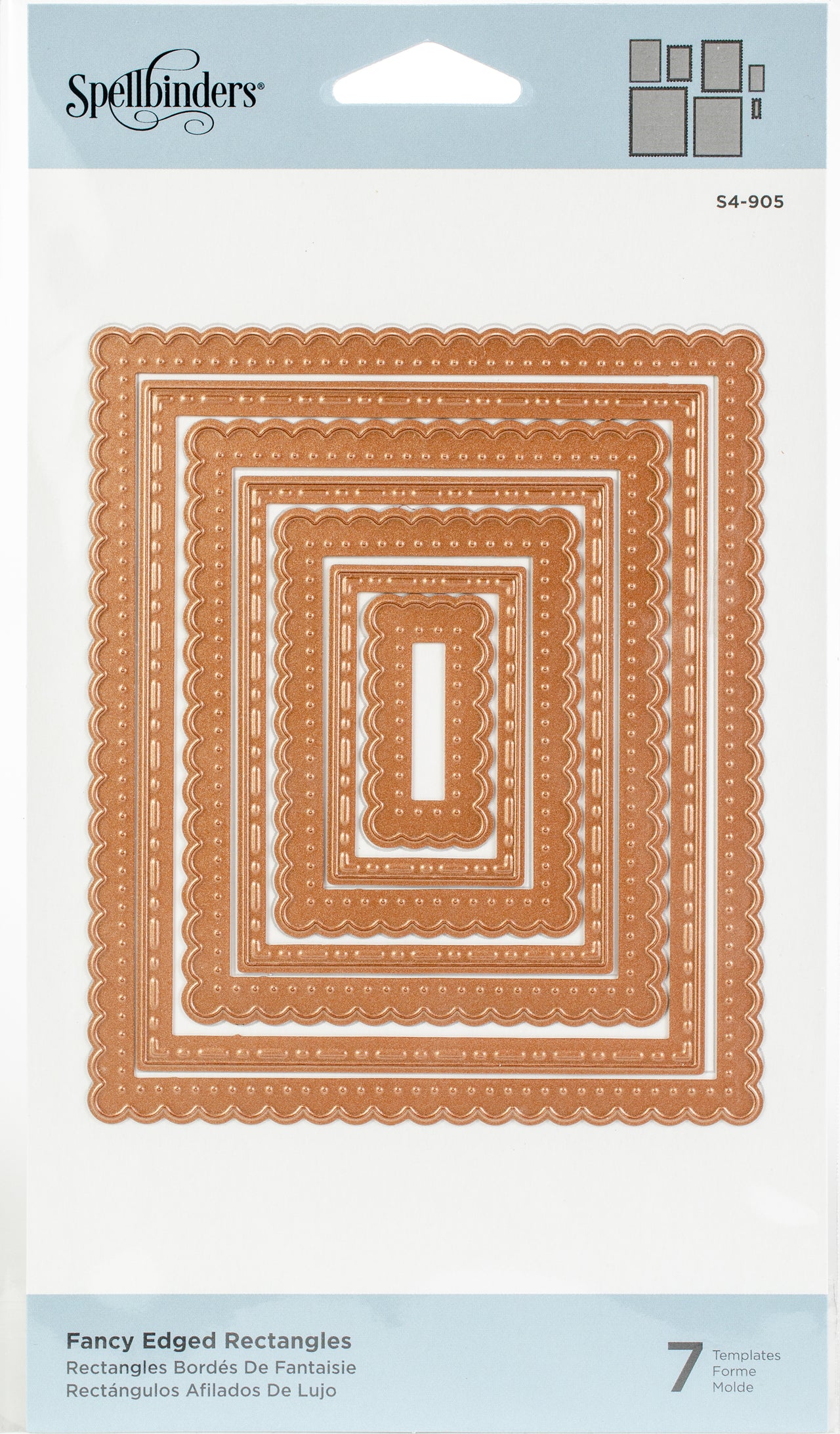 Spellbinders Nestabilities Dies - Fancy Edged Rectangles
