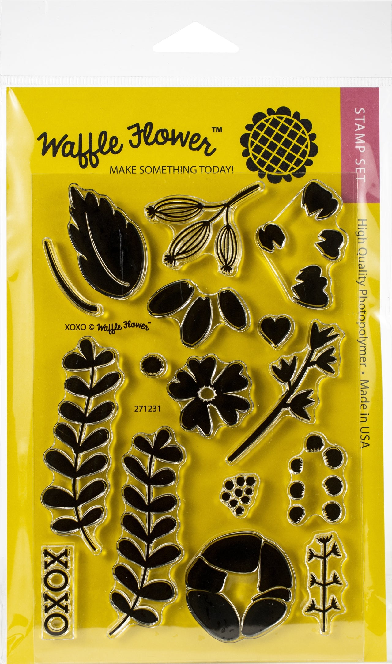 Waffle Flower Crafts Clear Stamps 4"X6" - XOXO