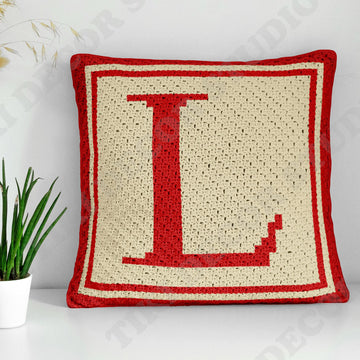 First Letter L Pillow Cover CROCHET PATTERN