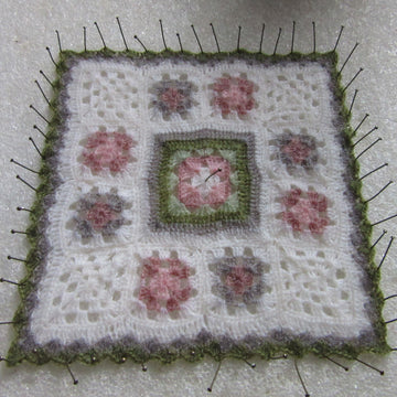 1:12th scale shabby chic throw