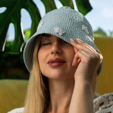 Flower bucket hat
