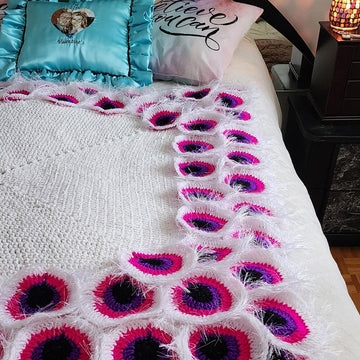 Pink Peacock Blanket