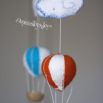 Air Balloons Baby Mobile with clouds