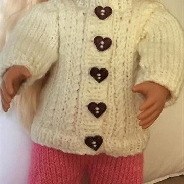 Aran Cardigan and Trousers set 18 inch doll