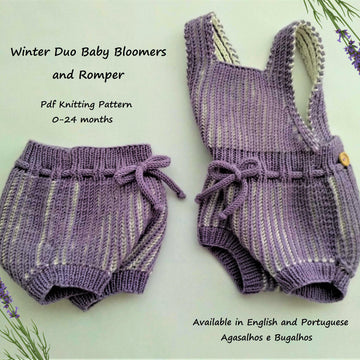 Winter Duo Baby Bloomers and Romper