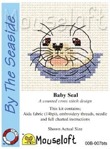 Mouseloft By the Seaside Baby Seal Cross Stitch Kit - 64mm
