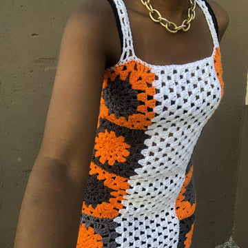 Honeycomb Granny Square Dress