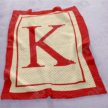 Letter K Blanket C2C CROCHET PATTERN