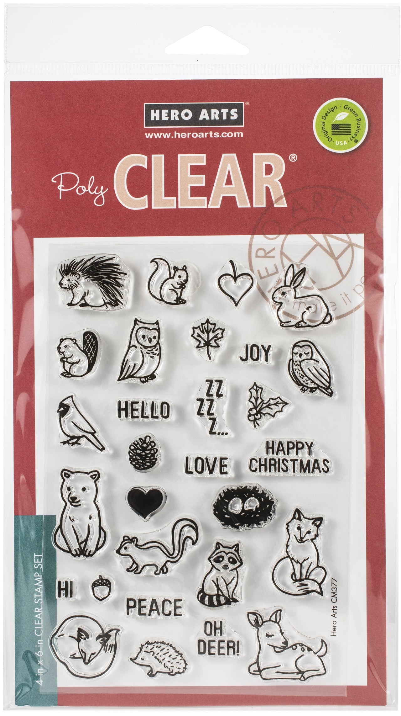 Hero Arts Clear Stamps 4"X6" - Winter Forest Animals