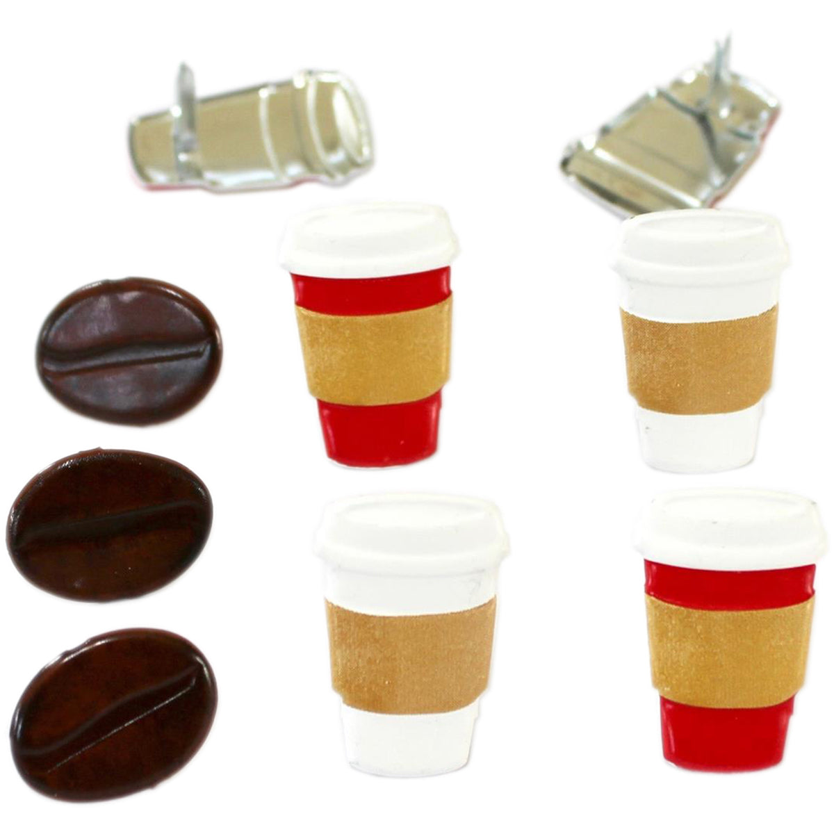 Eyelet Outlet Shape Brads 12/Pkg - Coffee