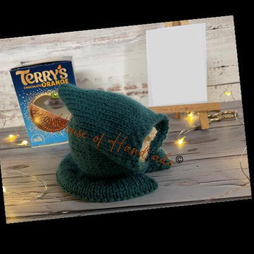 Hooded Cloak Chocolate Orange Cover Knitting Pattern