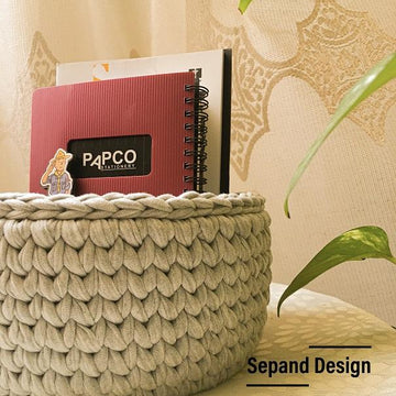 Recycled (t-shirt) yarn basket container-106